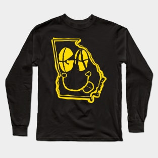 GA Eyes Georgia Grunge Smiling Face Yellow Long Sleeve T-Shirt